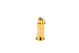 Italy Leaning Tower of Pisa Monument Charm 18K 750 Yellow Gold Drop Pendant