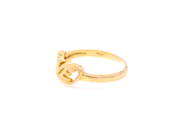 Vintage Love Expression Saying Ring 14k 585 Yellow Gold Size 6