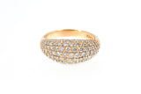 Effy Domed Cocktail Cluster Ring 14k 585 Yellow Gold Size 8.5 1.00ctw