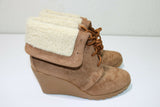 Nautica New Rendon Tan WW0221 Women's Wedge Bootie Size 7.5