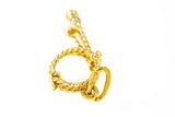 Lasso Rope Cowboy Tool Braided 750 18k Yellow Gold Charm Pendant