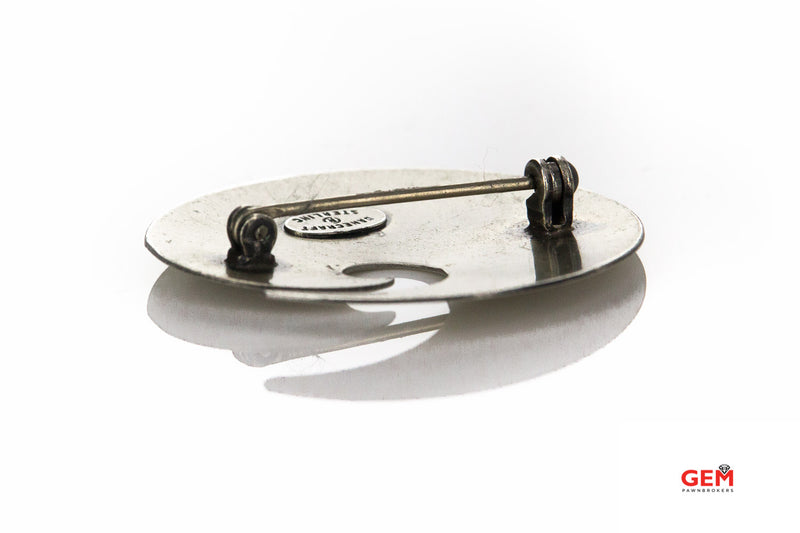 Danecraft Open Swirl Pin Modernist 925 Sterling Silver Brushed Finish Brooch