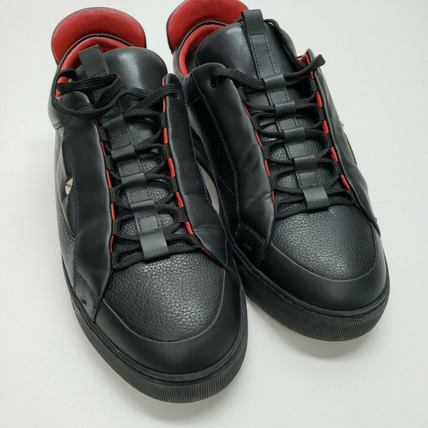 Fendi Men s Bag Bugs Black Leather Sneakers 7E 1031 Size 7.5 US GEM Pawnbrokers
