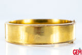 Antique Victorian Paste Glass and Sapphire Bracelet 10K 417 Solid Gold Cuff