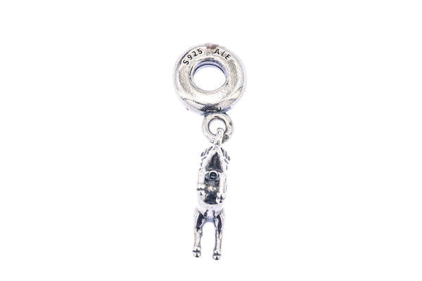 Pandora Christmas Reindeer Dangle Sterling Silver Bead Charm