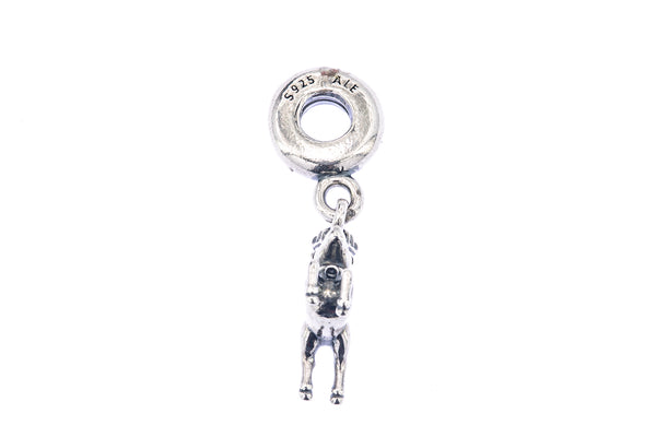 Pandora Christmas Reindeer Dangle Sterling Silver Bead Charm