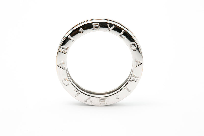 Bvlgari Bulgari B-Zero 1 18k 750 White Gold Band Ring EU 55 US 7