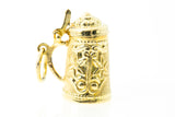 Beer Stein 18k 750 Yellow Gold Cup Pitcher Charm Pendant