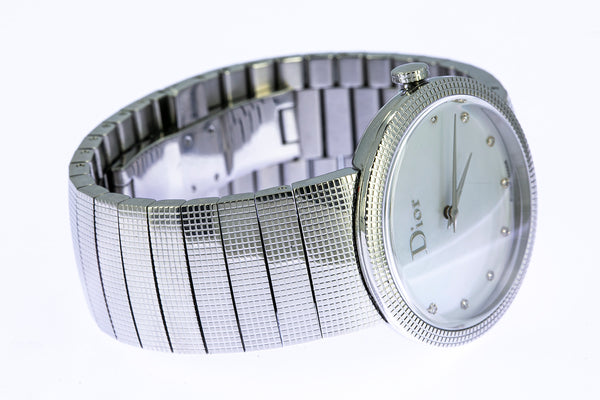 La D De Dior Diamond Mother of Pearl 33mm CD042110 MOP Stainless Steel Watch