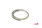 Channel Set Diamond Wedding Band 14K 585 White Gold Ring Size 7