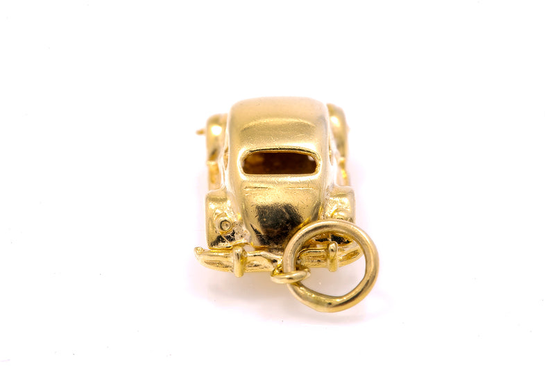 Vintage Beetle Car Slugbug Buggie VW Charm Pendant 14k 585 Yellow Gold (b)
