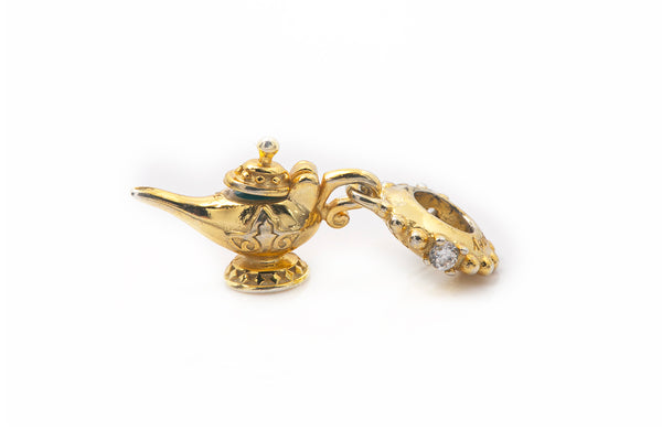 Pandora Disney ALE S925 Genio Lámpara Charm Bead Dangle Charm Pendant