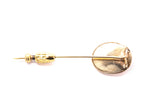 Vintage Pink Cameo Lapel Pin Brooch 14k 585 Yellow Gold Stickpin