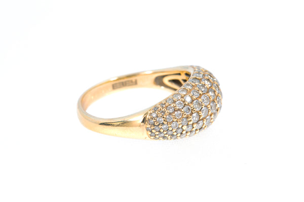 Effy Domed Cocktail Cluster Ring 14k 585 Yellow Gold Size 8.5 1.00ctw