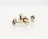14 KT Yellow Gold 925 Sterling Silver Knot Cufflinks