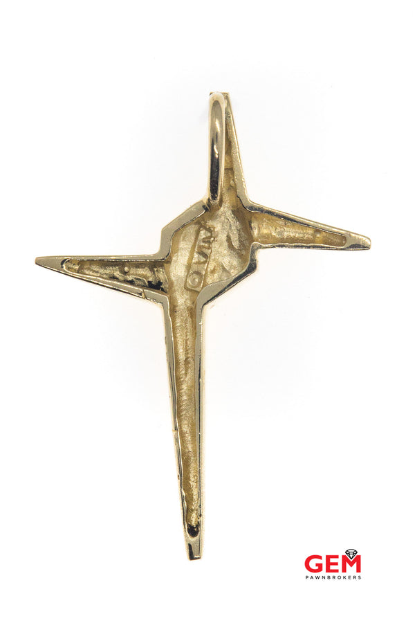 ALA Interwoven Abstract Cross 14K 585 Yellow Gold Crucifix Charm