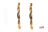 Tisted Rope Design 18kt Diamond Rose 18k 750 Gold Earrings