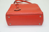 FENDI 2Jours Saffiano Mini Tote Bag, Red Orange 8BH253-D73