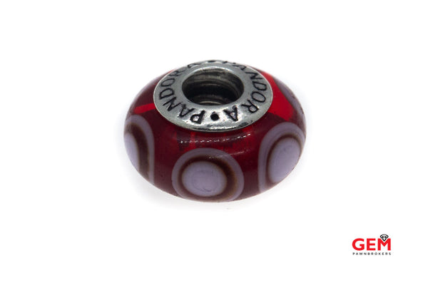 Pandora ALE Rojo Stepping Stone Murano S925 Sterling Charm Pendant Bead (2)