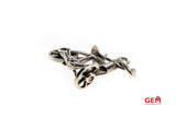 Bicycle Moving Parts Wheels & Pedals Charm 925 White Dangle Pendant