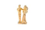 Vintage Moving Parts Married Couple Wedding 14k 585 Yellow Gold Charm Pendant