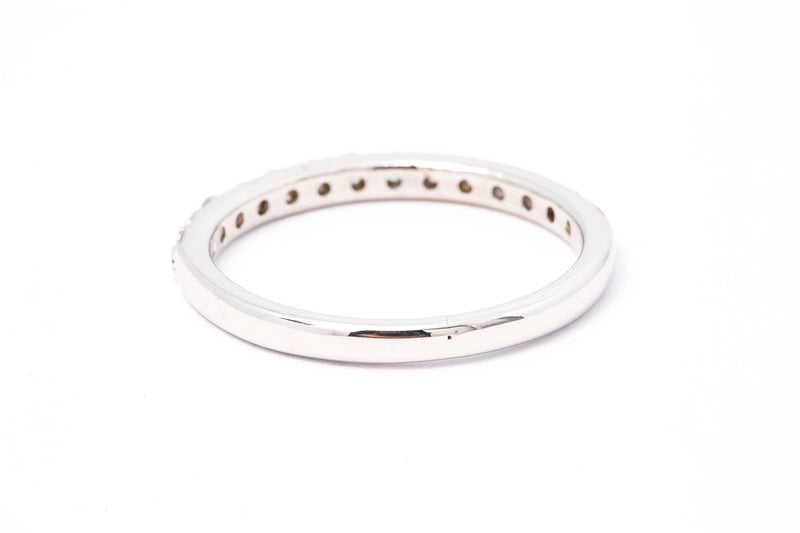 Stackable Diamond Wedding Band Ring 14k 585 White Gold Ring Size 8.5
