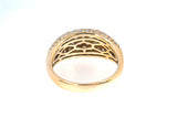 Effy Domed Cocktail Cluster Ring 14k 585 Yellow Gold Size 8.5 1.00ctw