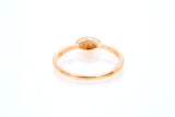 SNJ Geometric Stackable Marquise Diamond 14k 585 Rose Gold Band Ring Size 7