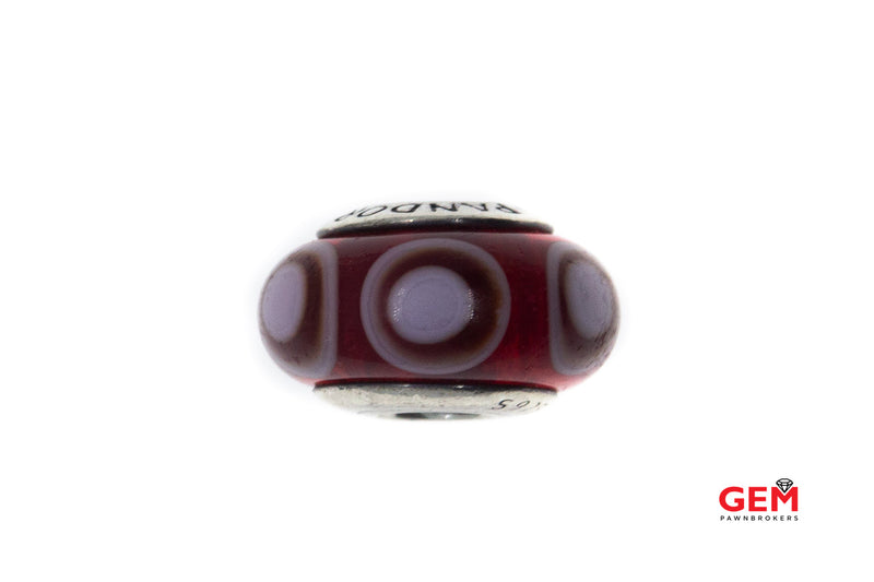 Pandora ALE Red Stepping Stone Murano S925 Sterling Charm Pendant Bead (2)