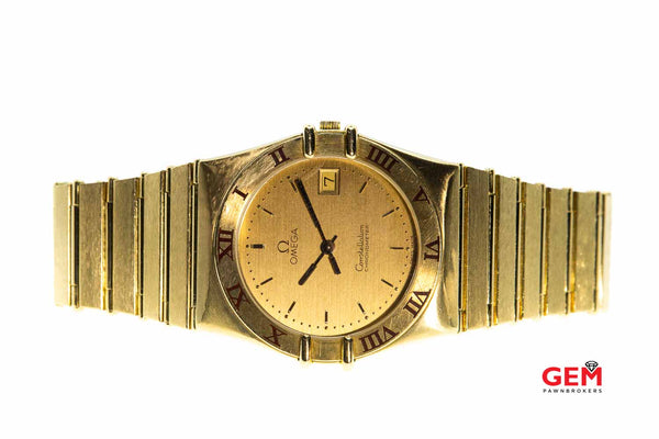 Omega Constellation 298.0018 1431 Solid 18K 750 Yellow Gold 32mm Wrist Watch