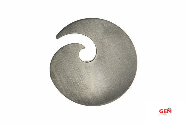 Danecraft Open Swirl Pin Modernist 925 Sterling Silver Brushed Finish Brooch