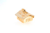 Vintage Cabin Home Couple in Bed 14k 585 Yellow Gold Charm Pendant