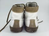Salvatore Ferragamo High Top Sneakers Tan Suede/White Womens Size 9.5