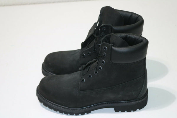 Timberland 6in Premium Boot Black Nubuck Size 8.5