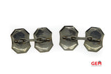 10 KT White Gold Diamond Men's Cufflinks