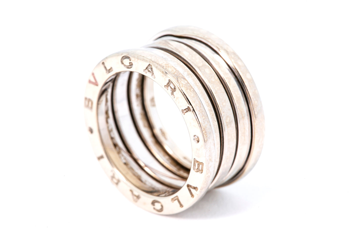 Bvlgari B.Zero1 Stretch Band 18K 750 White Gold Bulgari Ring