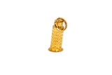 Italy Leaning Tower of Pisa Monument Charm 18K 750 Yellow Gold Drop Pendant