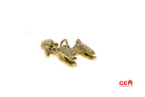 Detailed Poodle Dog Animal Lover Charm Solid 14K 585 Yellow Gold Doggo Pendant