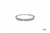 LJ Legend Jewelry Diamond Half Eternity Band 10K 417 White Gold Ring Size 6 3/4