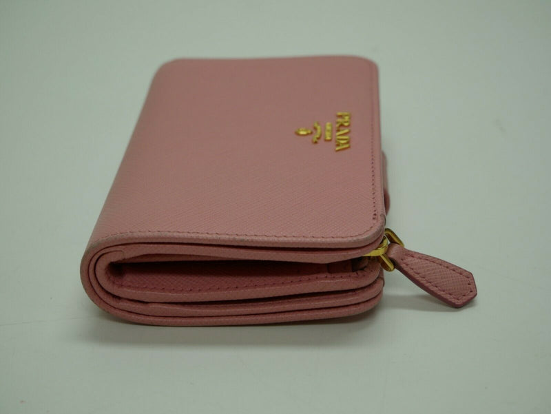 Prada Small Saffiano Wallet 1ML225 Cameo Powder Pink Tan Beige