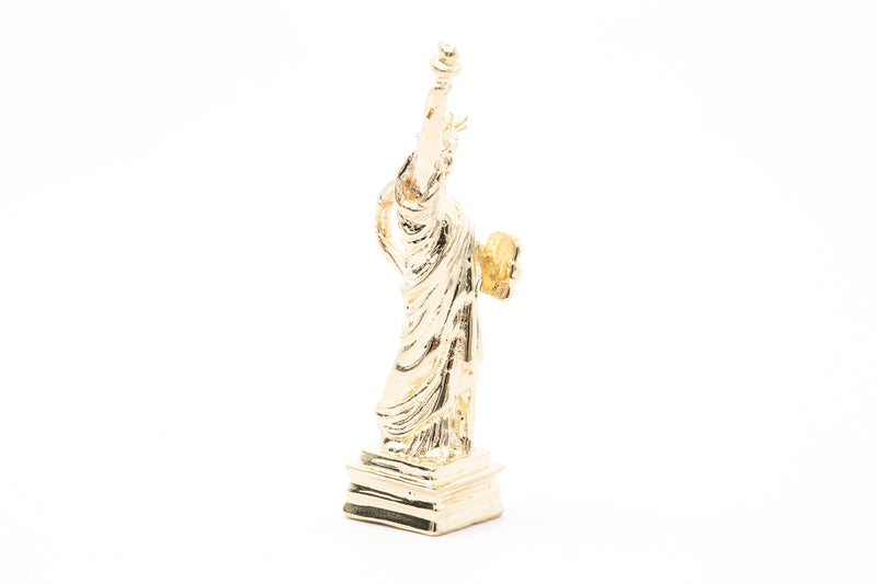 Amazing Statue of Liberty New York City NYC Statue Charm Pendant 14k 585 Yellow Gold