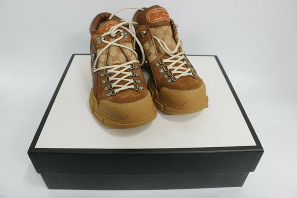 Gucci Flashtrek Brick Red Shoes | Brown/Beige | [521680] | Size US 10.5 EUR 43.5