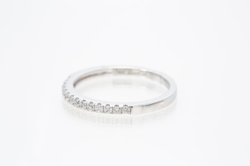 Juliet Cut Diamond Wedding Band Ring 14k 585 White Gold Ring Size 7