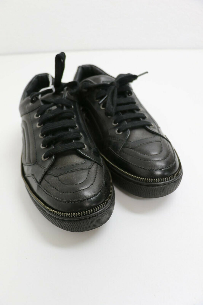 Versace Black Zipper Sneakers | [V900 382] | Size US 10, EUR 43