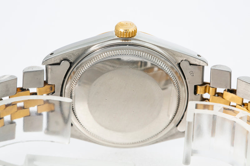 Rolex Datejust 16013 Steel & 18k Yellow Gold Worn Bracelet 36mm Watch 1986