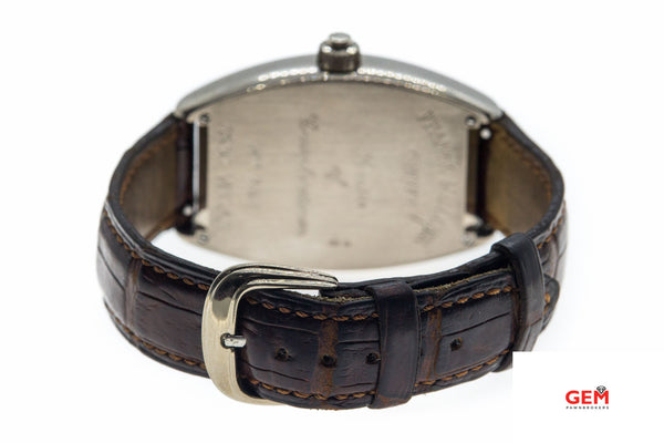 Franck Muller Cintree Curvex Vegas 32mm 18K 750 White Gold Tonneau Watch