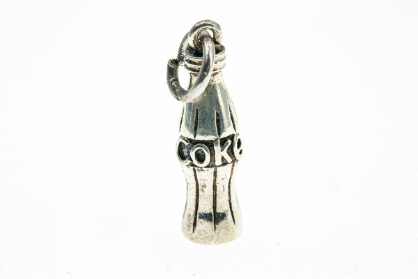 Vintage Glass Bottle Of Coca Cola Charm 925 White Coke Pendant
