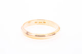 UnoAerre Solid Domed 18k 750 Yellow Gold Wedding Band Ring Size 9.5