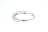 Stackable Diamond Pave Wedding Band 14k 585 White Gold Ring Size 7 Juliet Cut