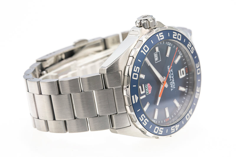 Tag Heuer WAZ1010 Formula 1 Blue Dial Stainless Steel Mens 43mm Quartz Watch